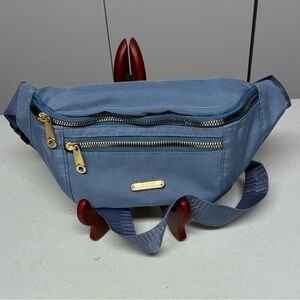 Blue Belt Bag , fanny pack , crossbody , belly pouch